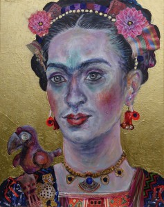 Frida mit präkolumbianischer Figur